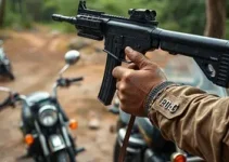 PMCE apreende submetralhadora e recupera motocicletas