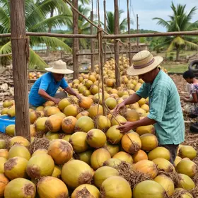 indústria de beneficiamento de coco